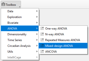 Figure: Mix-design ANOVA Widget